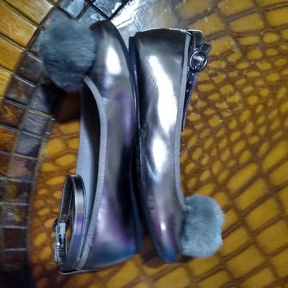 Silver Ballerina Flats - Picture 1 of 5